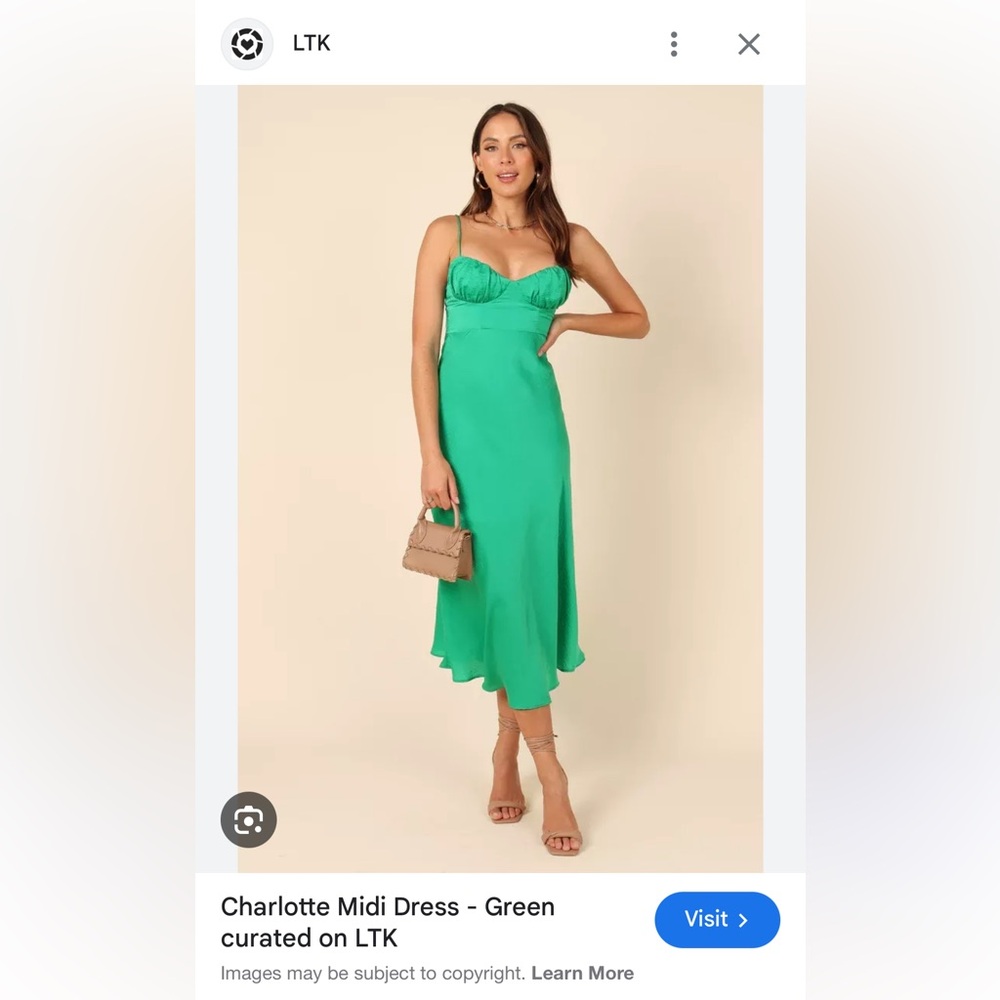 Petal & Pup Charlotte Midi Dress in green